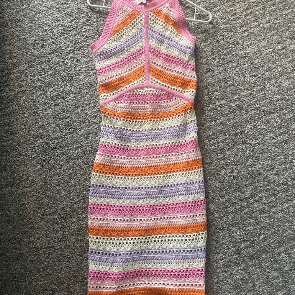 Colorful Striped Midi Dress